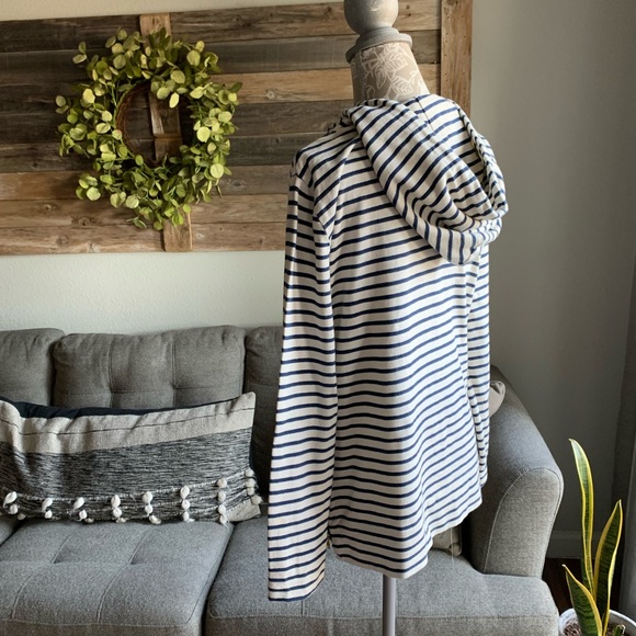 J. Crew Striped Hooded Side Zip Pullover - Picture 4 of 13